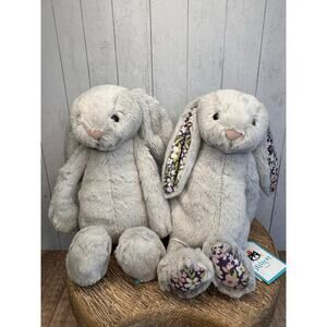 BUNNY BUNDLE Bunny Silver, Bloom Bunny Silver Small Jellycat Bashful Bunny
